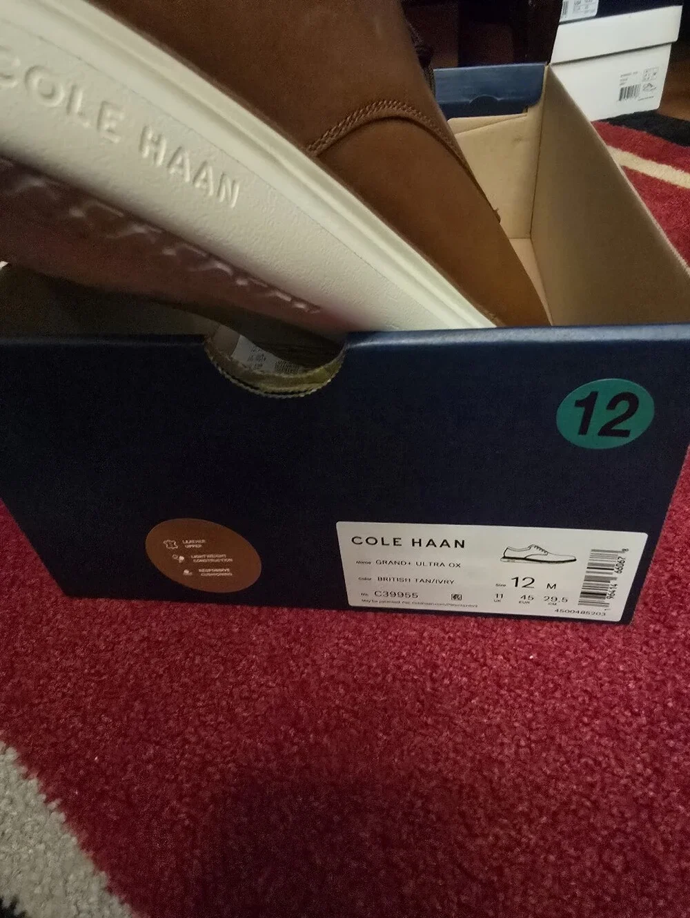 Cole Haan Men's Grand Ultra Oxford Dress Shoes, Size 12, Color British Tan